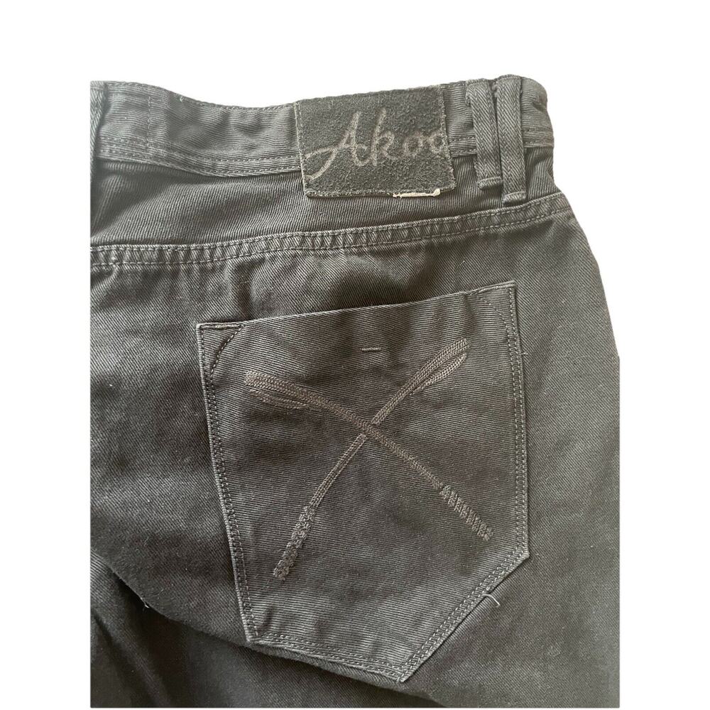 RARE AKOO BLACK DENIM JEANS SIZE 44 X 33 100%AUTHENTIC 98011 $250 - Picture 3 of 7